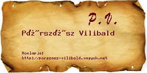 Pórszász Vilibald névjegykártya